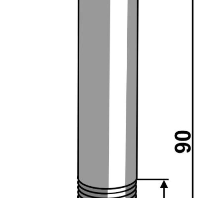 Hexagon bolt M16x2x90 without nut