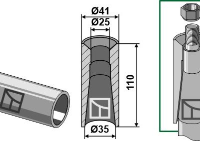 Welding bush 110mm