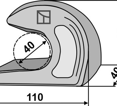 Connecting hook, forged (catch hook)
