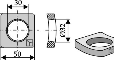 Curved welding plate
