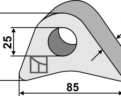 Lock, forged (claw fastening)