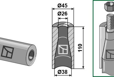 Welding bush 110mm
