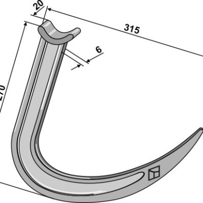 Bale grab claws 315mm