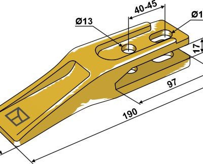 Standard teeth for front loader shavel