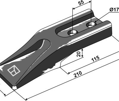 Standard teeth for front loader shavel