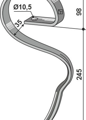 Elastic gare tine
