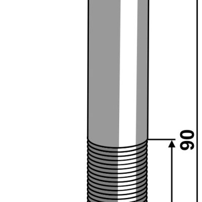 Hexagon bolt M20x2,5x90 without nut