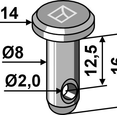 Cotter bolt Ø8x16
