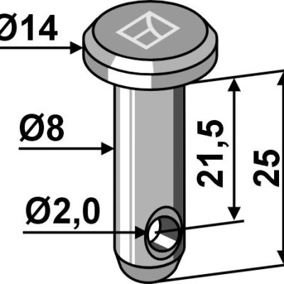 Cotter bolt Ø8x25