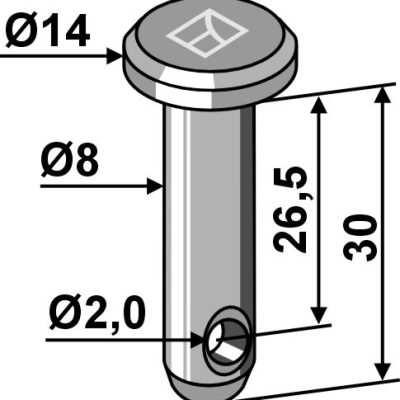 Cotter bolt Ø8x30