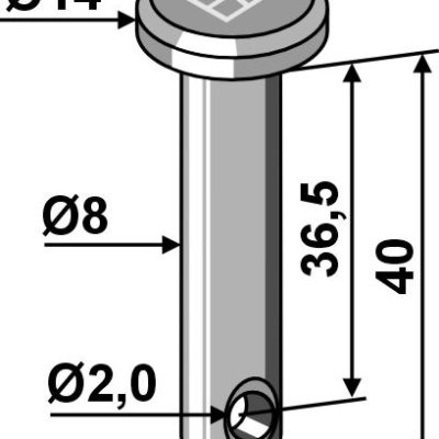 Cotter bolt Ø8x40