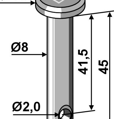 Cotter bolt Ø8x45