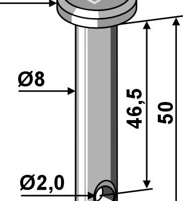 Cotter bolt Ø8x50