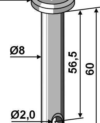 Cotter bolt Ø8x60