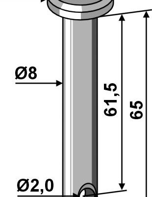 Cotter bolt Ø8x65