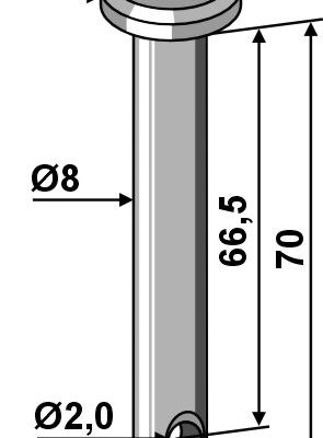 Cotter bolt Ø8x70