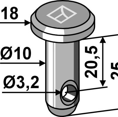 Cotter bolt Ø10x25