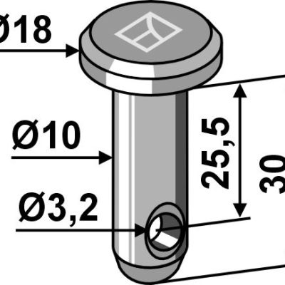 Cotter bolt Ø10x30
