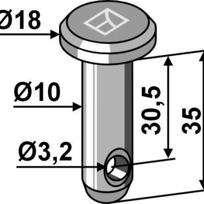 Cotter bolt Ø10x35