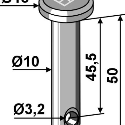 Cotter bolt Ø10x50