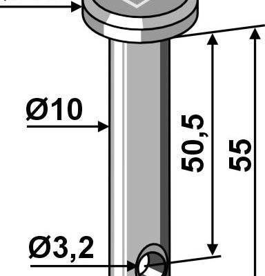 Cotter bolt Ø10x55
