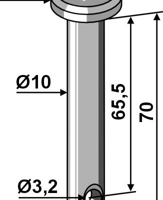 Cotter bolt Ø10x70