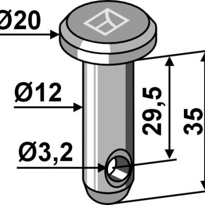 Cotter bolt  Ø12x35