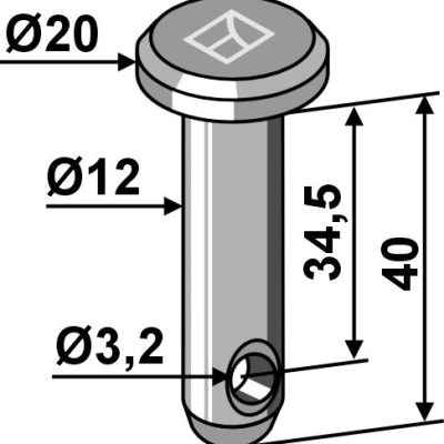 Cotter bolt  Ø12x40