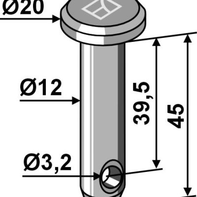 Cotter bolt  Ø12x45