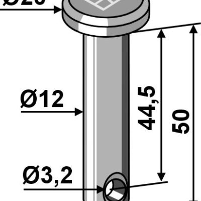 Cotter bolt  Ø12x50