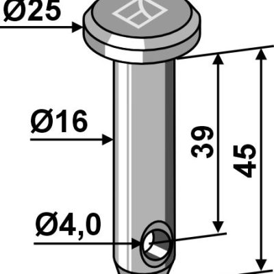 Cotter bolt Ø16x45