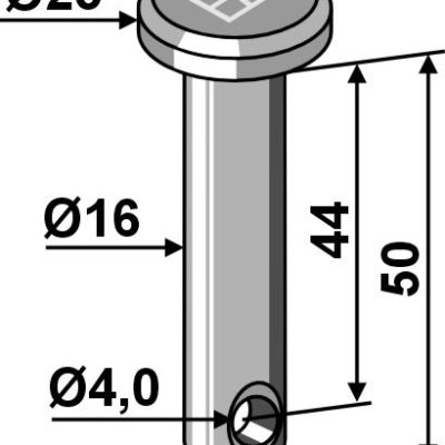 Cotter bolt  Ø16x45