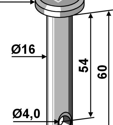 Cotter bolt Ø16x60