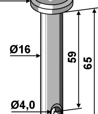Cotter bolt Ø16x65