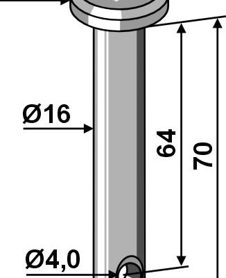 Cotter bolt Ø16x70