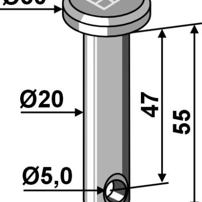 Cotter bolt Ø20x55