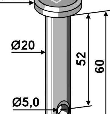 Cotter bolt Ø20x60