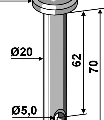 Cotter bolt Ø20x70