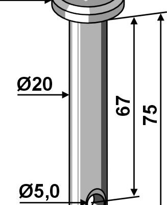 Cotter bolt Ø20x75