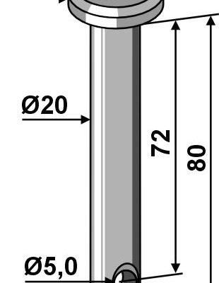 Cotter bolt Ø20x80