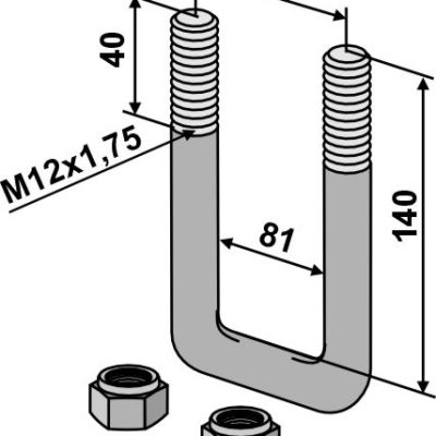 Stirrup bolt - M12x1,75