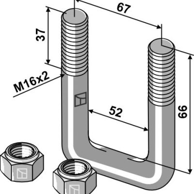 Stirrup bolt M16