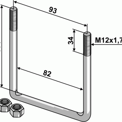 Stirrup bolt - M12x1,75
