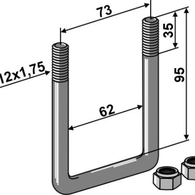 Stirrup bolt - M12x1,75