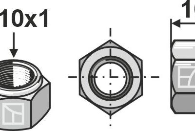 Self-locking nut - M10x1