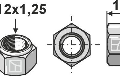 Self-locking nut - M12x1,25