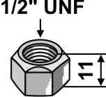 Self-locking nut - 1/2'' UNF