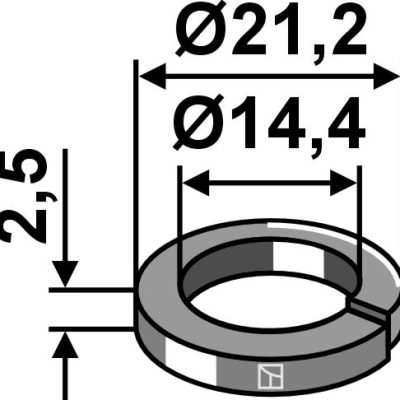 Split washer  - 1/2''