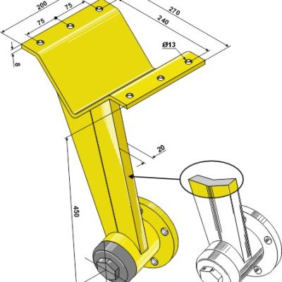Back disc support reinforced