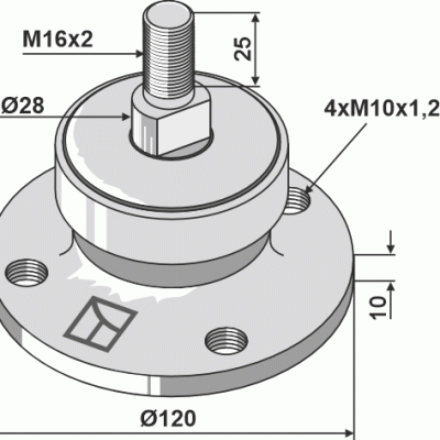 Bearing with thread M16